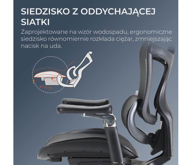 Sihoo DORO C300 PRO Mesh czarny - 1542252 - zdjęcie 14
